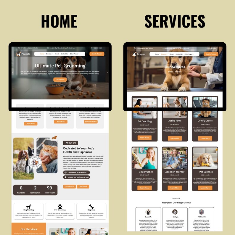 wix pet template