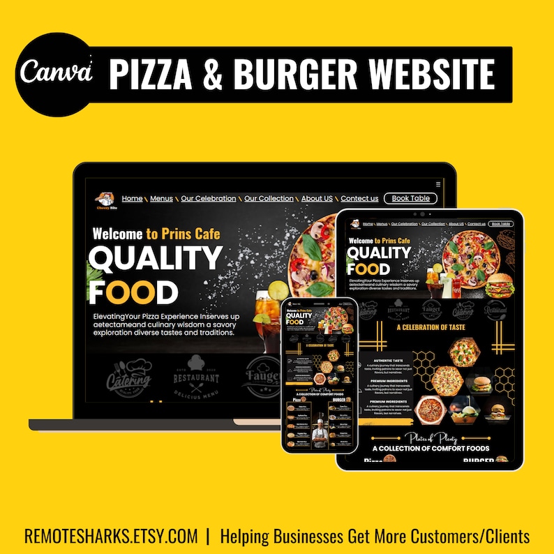 PIZZA WEBSITE TEMPLATE,