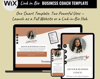 WIX Business Coach Instagram Bio Link Page - Mini Website Template (Digital Transfer)