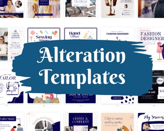 Tailor Shop Social Media Templates – 40 Canva Posts for Tailors, Alterations & Custom Clothing Services