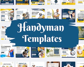 Handyman Social Media Templates – 40 Canva Posts for Handymen, Repair & Home Service Businesses