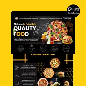 PIZZA SALES PAGE, CANVA WEBSITE DESIGN