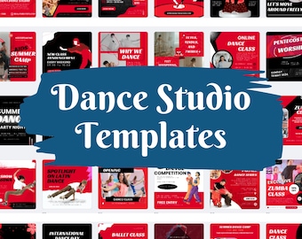 Dance Studio Social Media Templates – 40 Canva Posts for Dance Schools, Instructors & Academies