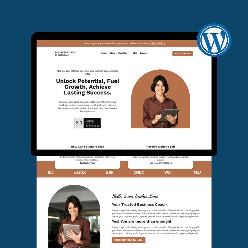 business coach wordpress template