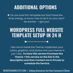 wordpress website theme setup service