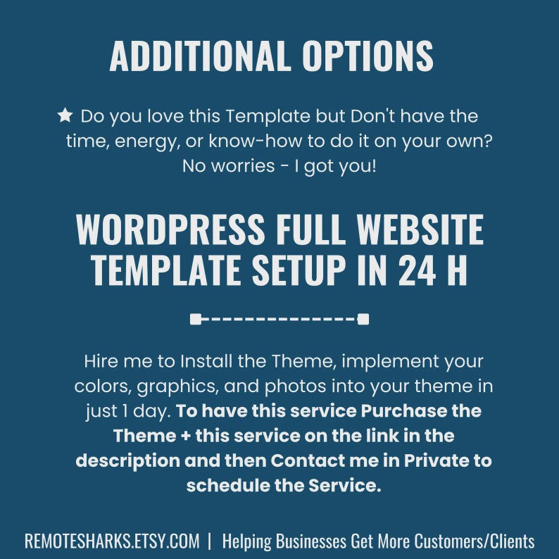 wordpress website theme setup service