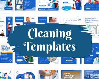 Cleaning Business Social Media Templates, Cleaning Business Instagram Templates, Cleaning Canva Templates, Cleaning Facebook Templates
