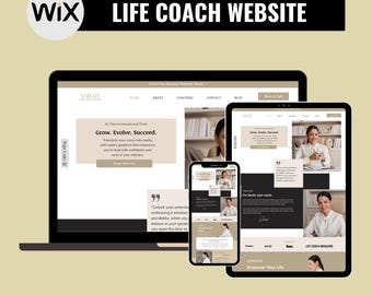 Life Coach WIX Website Template – Feminine Design for Wellness, Consulting, Service & Coaching Brands