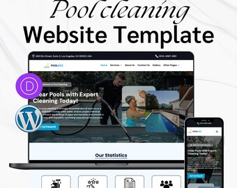 Pool Cleaning Website Template – Divi WordPress Theme for Pool Service & Maintenance Companies