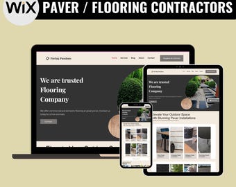 Flooring Company Website Template for Wix – Floor Installer & Contractor Web Design (Digital Transfer)
