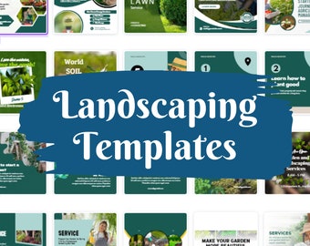 Landscaping Social Media Templates – 40 Canva Posts for Landscapers, Garden & Lawn Care Services