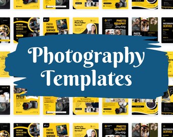 Photography Social Media Templates – 40 Canva Posts for Photographers, Studios & Creative Services