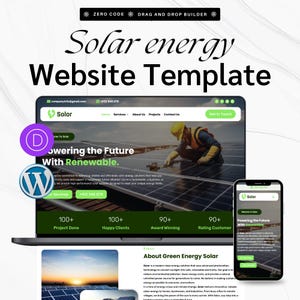 Solar Website Template – Divi WordPress Theme for PV Installation & Renewable Energy Companies