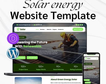 Solar Website Template – Divi WordPress Theme for PV Installation & Renewable Energy Companies