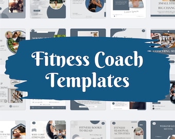 Fitness Coach Social Media Templates – Canva Instagram Posts for Trainers, Gyms & Online Coaching Programs