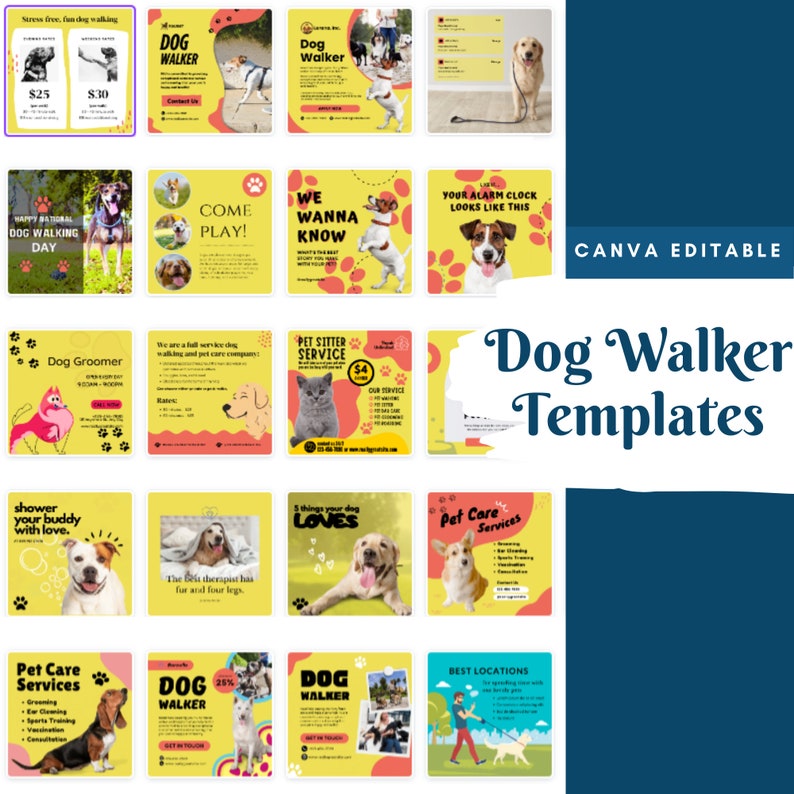 Dog Grooming Instagram Templates