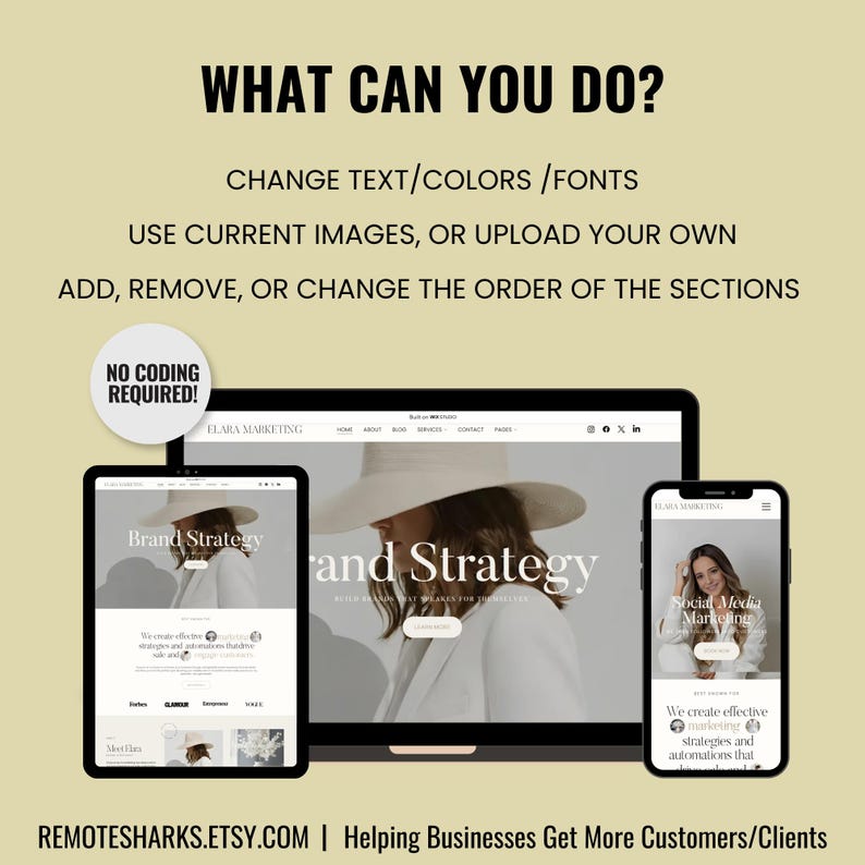 wix blogger template