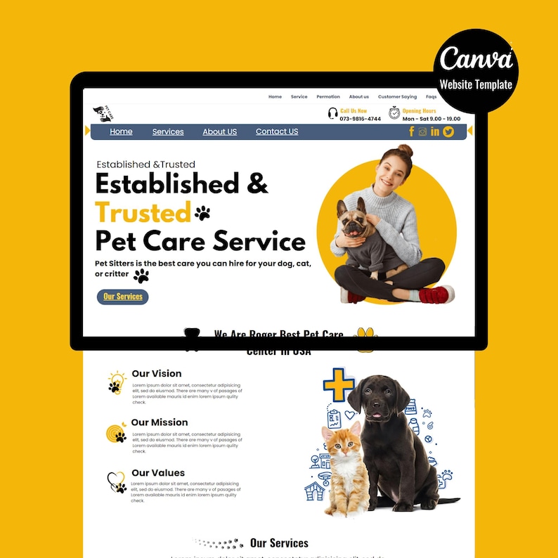 PET CARE WEBSITE DESIGN