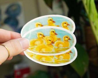 Duck Stickers, Hand Painted Duck Stickers, Cute Duck Stickers, Rubber Duck sticker, Pastel Stickers, Whimsical Stickers