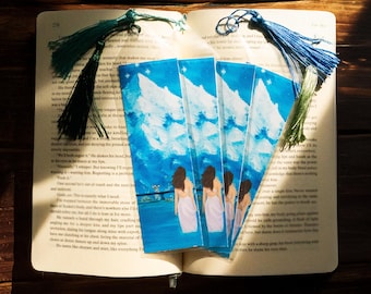 Night Court Painted Bookmark, Velaris Bookmark, Handmade Bookmark, Bookish Gifts, Booktok Merch, Fantasy Bookmark.