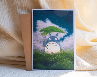 Totoro Greeting Card, Studio Ghibli Art Decor, Anniversary Card, Birthday Card, Blank Cards, Greeting Cards, Stationery, My Neighbor Totoro