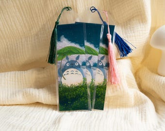Marcador de Totoro, Arte de Studio Ghibli, Marcador de Studio Ghibli, Marcador de fantasía caprichosa, Merchandising de libros de fantasía,