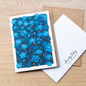 Tarjetas de felicitación "Forget Me Knots", tarjetas florales, tarjetas en blanco, tarjetas de notas, tarjetas de cumpleaños y tarjetas de aniversario.