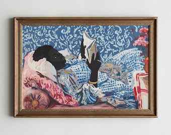 Lounging Around: Kerry James Marshall Style Art Print