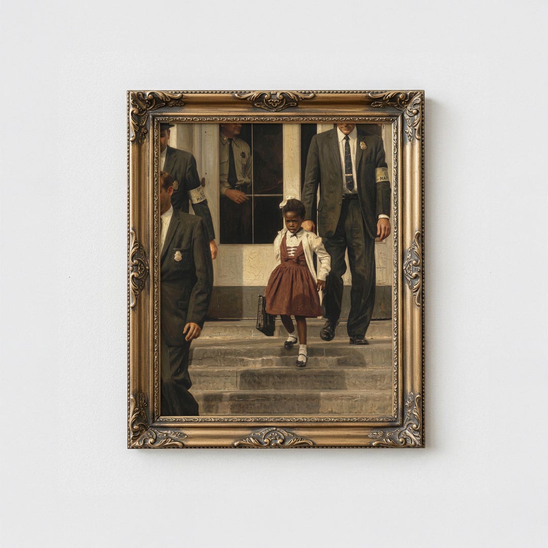 Ruby Bridges Painting, Civil Rights Black History Art Print - Etsy