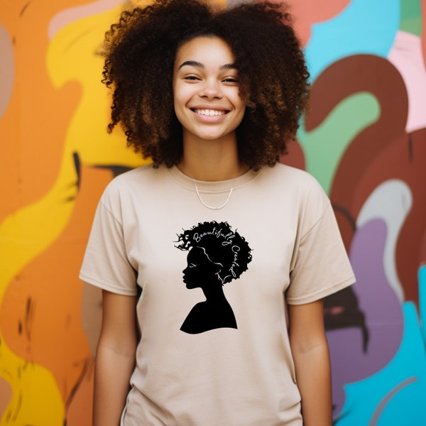 Beautifully created- Self-love, Unisex tee, woman empowerment, Cotton t-shirt, I am beautiful, Gift for a woman, Great quality tee,