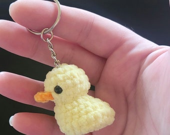 RUBBER DUCKY KEYCHAIN handmade keychain cute rubber duck plush ducky mini ducks micro ducks crochet plush crochet duck mini ducky micro duck