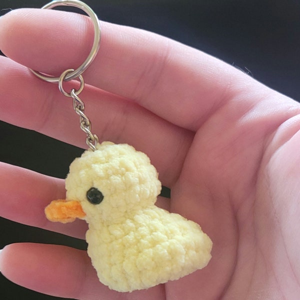 RUBBER DUCKY KEYCHAIN handmade keychain cute rubber duck plush ducky mini ducks micro ducks crochet plush crochet duck mini ducky micro duck