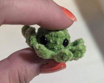 Handmade Micro Crochet Octopus: Velvet Plush Toy (1.25 inch)