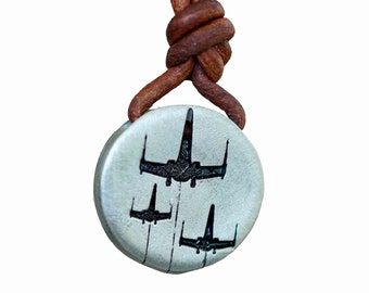 X Wing Starfighter Necklace Rebel force pendant personalization Star Wars Gift