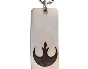 Rebel Alliance Stainless Steel Necklace: Star Wars Insignia Pendant