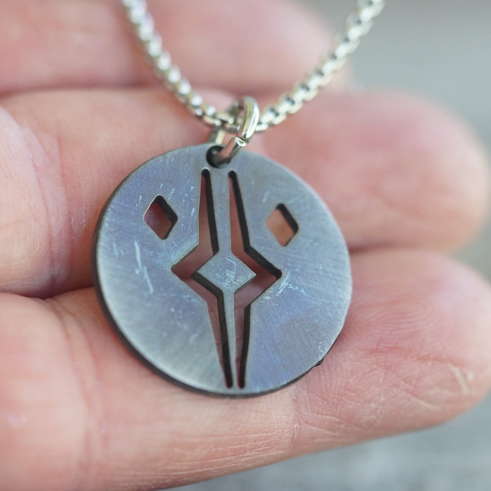 Ahsoka Tano Necklace Fulcrum Symbol Jewelry Star Wars Gift Stainless