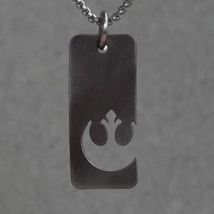 Rebel Alliance Logo Necklace: Stainless Steel Star Wars Pendant