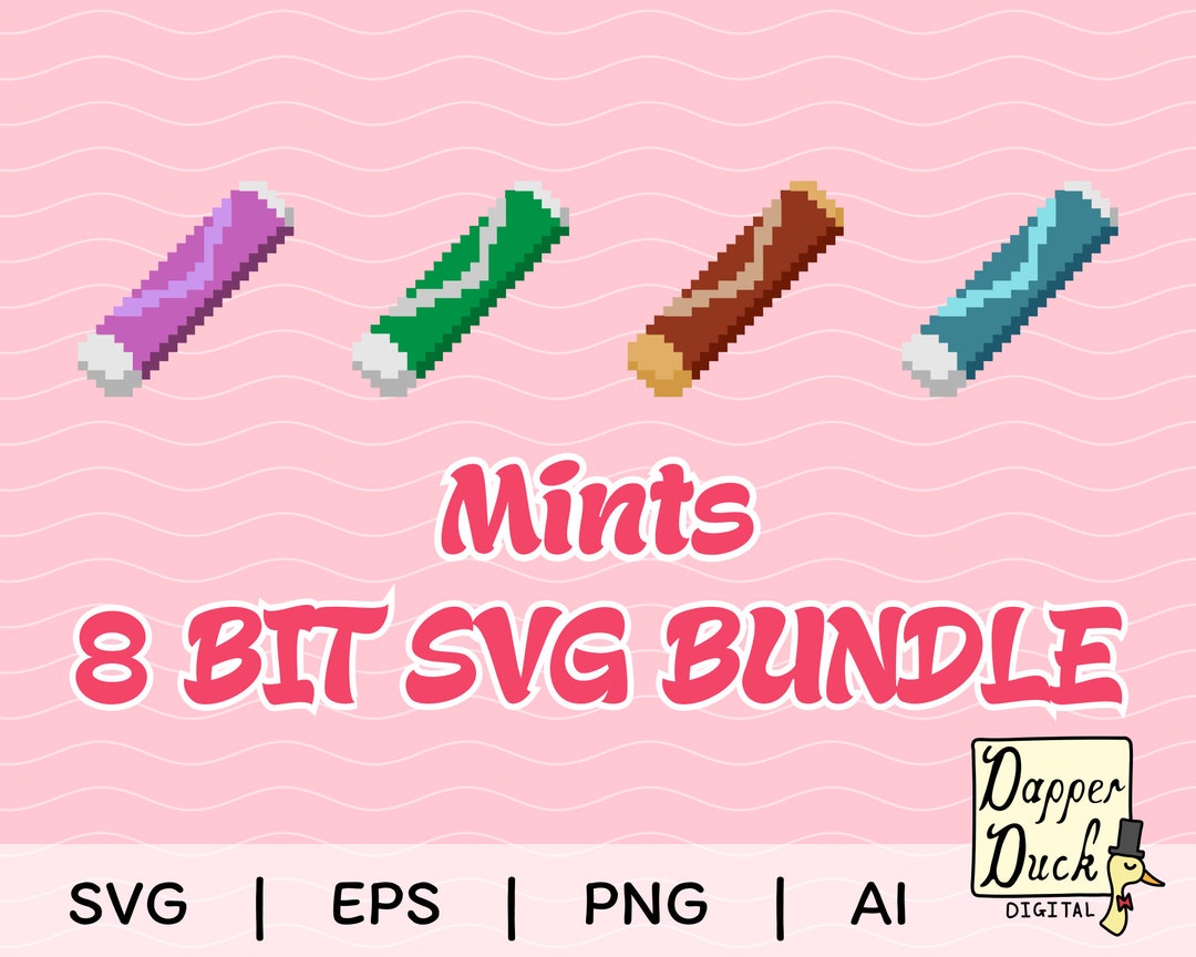 Mints SVG Bundle 8 Bit Candy 4 Unique Handdrawn Etsy