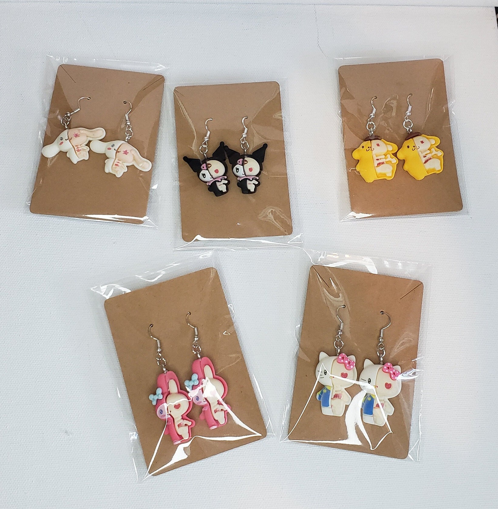 Kawaii Earrings, Sanrio Halloween Earrings, statement Earrings, resin charm handmade unique earrings great for gifts