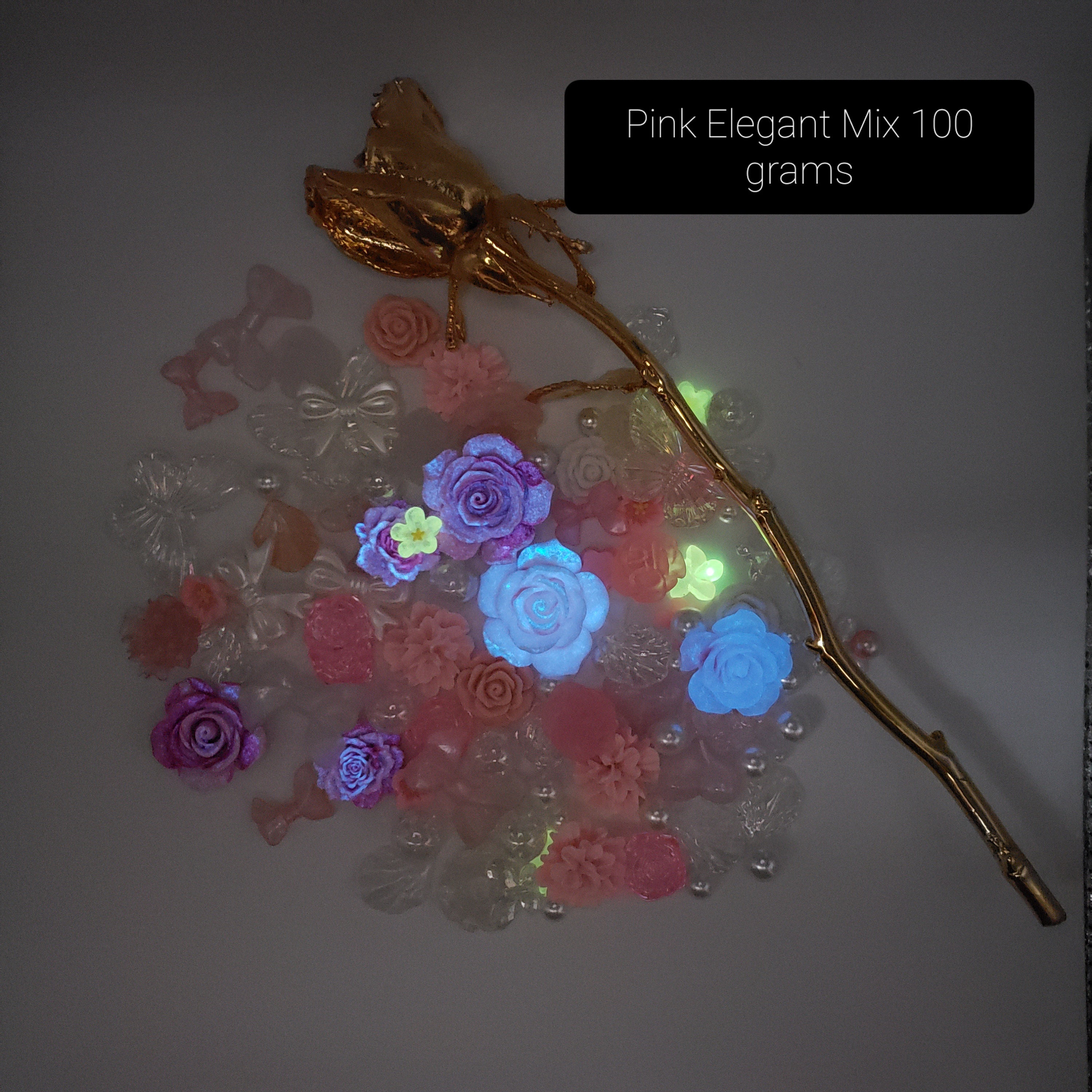 100 Ciondoli Cabochon In Resina A Forma Di Fiore, Retro Piatto, Per Nail Art, Scrapbooking, Bigiotteria Fai Da Te