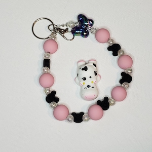 Mickey Beads Wristlet to use as keychain, phone charm, Disney backpack charm
