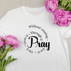 Erwachsene Unisex Softstyle® 4.5oz. Personalisiertes T-Shirt mit inspirierendem Gebet ohne aufzuhören Gefühl