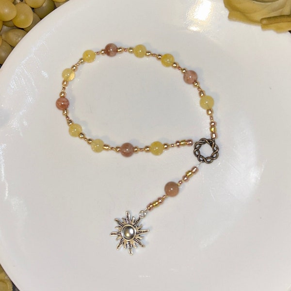 Small Helios prayer beads: Hellenic Titan of the Sun and Light