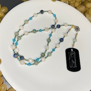 Large Djehuty(Thoth) prayer beads/Prayer necklace: Kemetic god of Wisdom, Writing, Scribes, and Knowledge