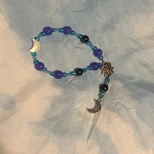 Small Khonsu(Khonshu,Khons) prayer beads: Kemetic god of The Moon, Traveling, Healing, and Protection