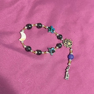 Small Bastet(Bast) prayer beads: Kemetic goddess of Childbirth, Fertility, Performance, and the Moon