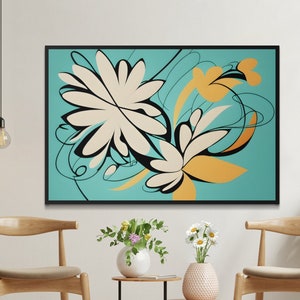 Digital Art | Abstract Floral Composition | Wall Art | Instant Download | Gift for Her