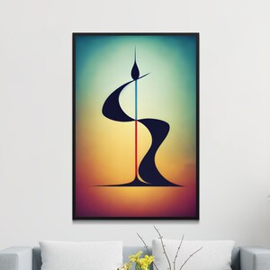 Digital Art | Abstract Composition | Flowing Shapes | Wall Art | Instant Download