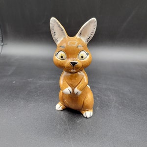 Vintage Bunny Figurine with Goofy Expression