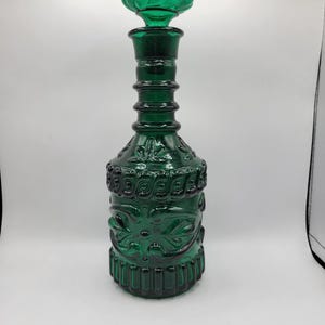 Vintage 1968 Jim Beam Kentucky Whiskey Emerald Green Decanter